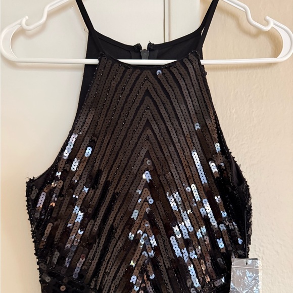 Lulus Black Sequin Backless Dress - Picture 3 of 5